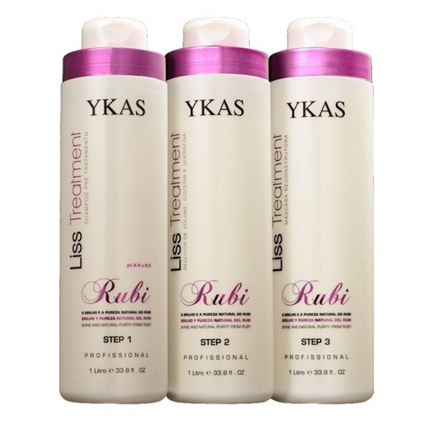 Набор Ykas Rubi для выпрямления волос, 1000/1000/1000 мл. - фото 5016