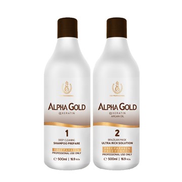 Набор Alpha Gold для нанопластики волос, 500/500 мл.