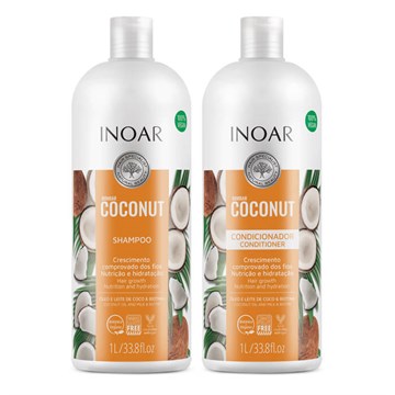 Набор Inoar Coconut Kit для укрепления и роста волос, 1000/1000 мл.